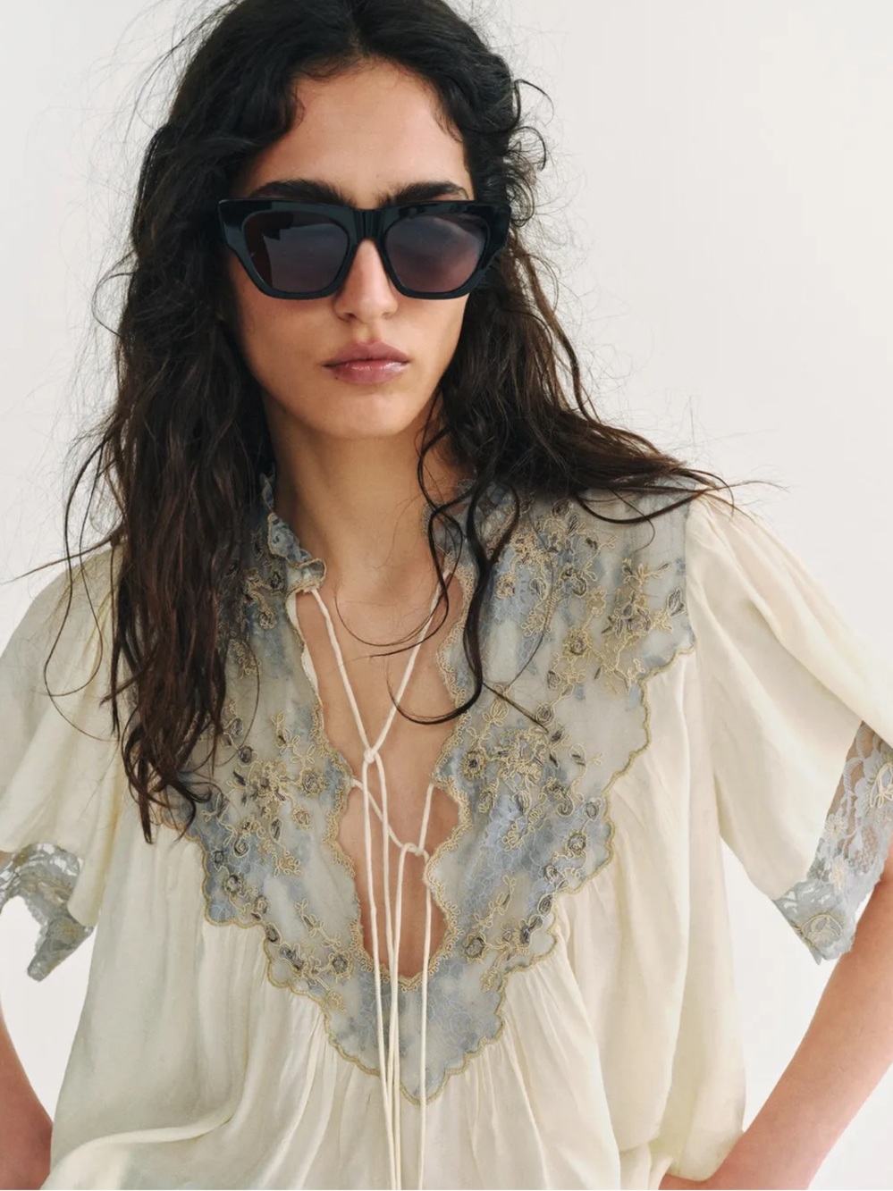 ZARA ZW COLLECTION LACE SHIRT